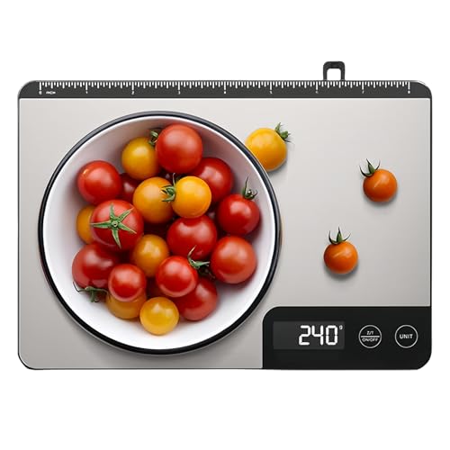 Digitale Küchenwaage, 15kg/1g Feinwaage, Wiederaufladbar Digitale Küchenwaage, Küchenwaage Digital, Digital Waage Küchen mit 4 Einheiten, g/kg/ml/oz,lb/milkml, Tara, Auto-Off, für Küche, Schmuck