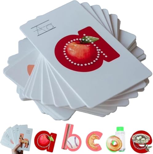 JUCHRZEY Lit Letters Lerne Buchstabenklänge bis zu 2X schneller Lit Letters Flash Cards Kleinkind-Alphabetkarten für Lernaktivitäten für Kleinkinder