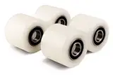 Set mit 4 Rollen für Hubwagen (4 Stück, Durchmesser 70 mm, Breite 60 mm) aus Nylon/Rad mit Kugellagern; Bohrung: 20 mm; Maße 70 x 60 x 20 mm; maximale Belastung: 450 kg