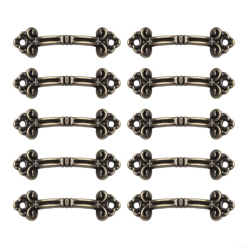 JoyousMall Antiker Schubladengriff, 10 Stück, für Holz, Werkzeug und Schmuckschatullen (Bronze)
