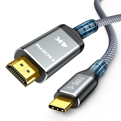 Highwings USB C auf HDMI Kabel 4K 0.5M, USB C HDMI Kabel UHD Thunderbolt 3 Kompatibel für iPhone 15 Pro/Plus/Max, für MacBook Pro/Air, für iPad Pro/Air, für Surface, für Galaxy usw