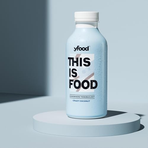 yfood Trinkmahlzeit Crazy Coconut - 12 x500 ml für unterwegs & stressige Tage - vollwertig & ready-to-drink mit 30 g Protein, Vitaminen & Mineralstoffen - inkl. 3,00 € Pfand