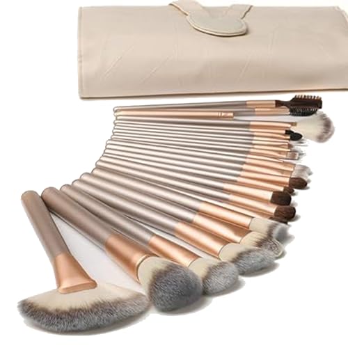 Nestlingâ 18 Stück Professionelle Kosmetik Make-Up Pinsel Werkzeuge Kosmetik Make-Up-Pinsel-Set Mit Roll Up Pu-Leder Tasche, Holzgriff