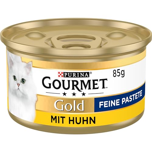 Gourmet PURINA GOURMET Gold Feine Pastete Katzenfutter nass, mit Huhn, 12er Pack (12 x 85g)