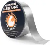 GRIP&BENDER Schmales Aluminium Klebeband zum Abdichten - Wasserdichtes Alu-Klebeband mit 23mm Breite - Selbstklebendes Alu-Tape für Dampfsperre Alu-Band (23mm x 20m)