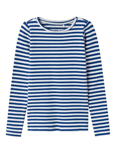 NAME IT Mädchen Nkfsuraja XSL Ls Top Noos Langarmshirt, Surf The Web/Pattern:Stripe, 134-140