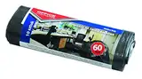 Office Products 22021222-05 Müllbeutel 60 L - 10 Stück Stark LDPE| Müllsäcke Mülltüte Abfallsäcke Mülltüte für Den Hausmüll für das Büro| Farbe: Schwarz | Foliendicke: 19 μm