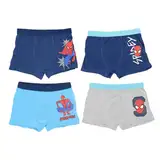 eplusm Paw Patrol Spiderman Jungen 4er Pack Boxershorts Unterhosen mit unterschiedlichen Motiven Underwears Kinder Unterhose 98-140 cm (DE/NL/SE/PL, Numerisch, 134, 140, Regular, Rot)