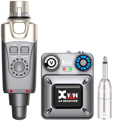 Xvive U4 In Ear Monitor Wireless System Professionelles Drahtloses IEM für Studio, Live-Performance und Bandproben