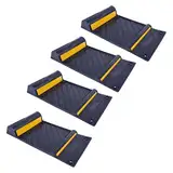 VILMON 4PACK Parkhilfe mit Radkeil für Parkgeräte 54.1cm*29.2cm*8.1cm Parkmatten rutschfest für Autos Sicherheitsparkhilfen für Garagenfahrzeuge mit hoher Sichtbarkeit bei Nacht