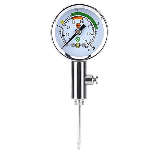 Alomejor Balldruckmesser, Sportball-Luftpumpenmesser-Barometer-Werkzeug für Basketball-Fußball