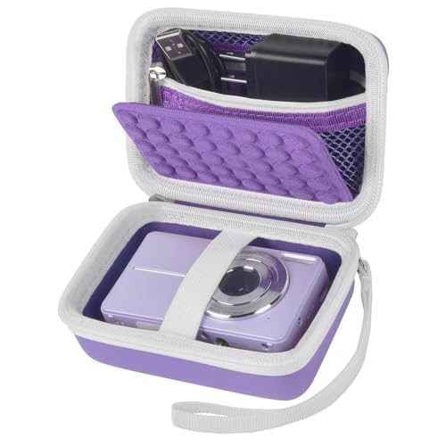 Boobowl Digitale Kompaktkameras Tasche für CAMKORY/für Sevenat/für MELCAM Digitalkamera 1080P FHD Fotokamera 44MP Fotoapparat, Kinder Teenager Senioren Anfänger Vlogging Kamera Aufbewahrungsbox-Lila