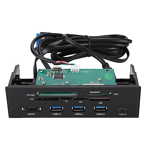 KIMISS 5,25 Zoll Multifunktionales Internes Kartenleser-Dashboard, PC-Frontplatte mit Hochgeschwindigkeits-USB 3.0-Schnittstelle.