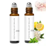 Zahnungshilfe Baby 2er Set, Zahnungsroller für sanfte Schmerzlinderung, Zahnungsrolle Baby 10ml, Natürliche Pflege bei Zahnungsbeschwerden