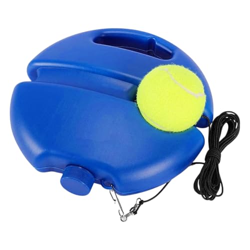 Jvjggag Tennis Rebounder Trainer, Serve Practice Tool, Solo Training Equipment, Ball Return Base with Elastic Cord, Portable Kit for Players Coaches, Skill Improvement Aid