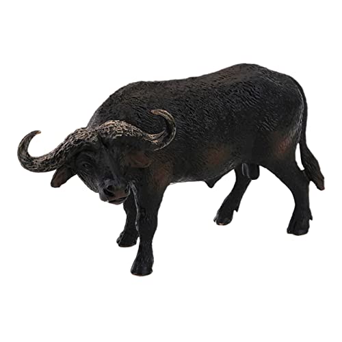 Toddmomy 1Stück Buffalo Modell Figurine aus Umweltfreundlichem Material für Realistische Büffelfigur für Dekoration Geschichtenerzählen und Spielzeugausstellungen Stabil und Langlebig