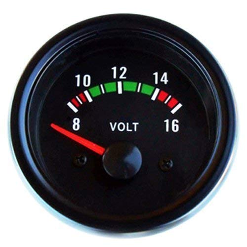 Voltmeter Anzeige 52mm Retro Oldschool Zusatzinstrument Zusatzanzeige Instrument Storm Spannung universal