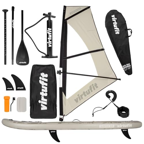 VirtuFit Supboard Surfer 305 - Beige - Inklusive Windsurfer und Zubehör