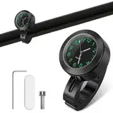 mizikuu Motorrad Uhr, Lenkeruhr Motorrad Wasserdicht Lenkerhalterung Schwarz Fahrrad Uhr Motorraduh für Lenker Motorraduhren für Motorräder Elektrofahrzeuge