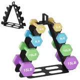 Hantelständer Kurzhantel Rack Gewichtsaufbewahrungsorganisator für Hanteln accessories-Gymnastikhanteln-perfekt für das Fitnessstudio zu Hause für Kinder/Frauen Schwarz