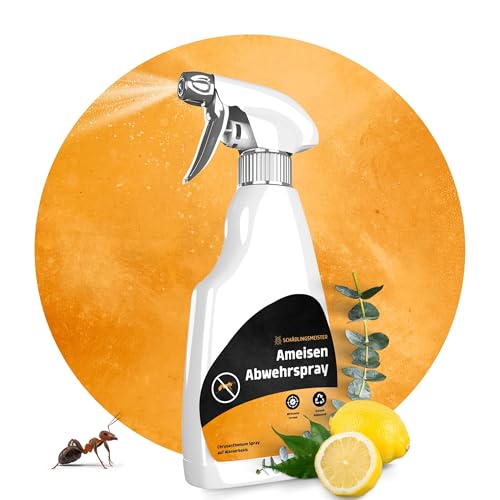 Schädlingsmeister Ameisen Abwehrspray - 500 ml - Schutz mit Eukalyptus & Chrysanthemum-Extrakt - Anti Ameisen Spray - Ameisenmittel Innen & Außen - Made in Germany