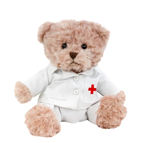 Teddys Rothenburg Notarzt 24 cm sitzend Teddybär Kuscheltier Plüscharzt Stofftier Arzt Plüschtier