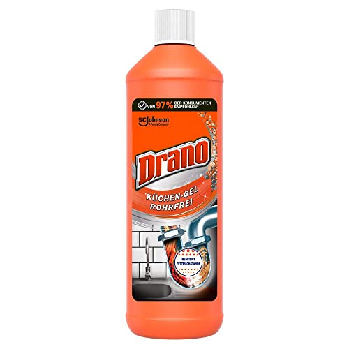 Drano Küchen-Gel Rohrfrei Abflussreiniger, Rohrreiniger für die Küche, entfernt Verstopfungen, 1000 ml