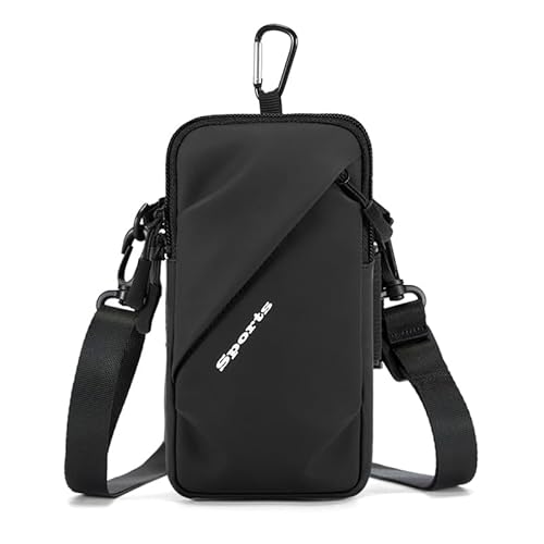 Oisense Sport Handytasche Joggen, Sportarmband Smartphone Tasche Zum Arm Umhängen Handyhalterung, Fitnessstudio Laufen zubehör für iPhone Samsung bis zu 6,6 Zoll Schwarz