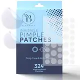 BLOOMORA Unsichtbare Pickel Patch (324 Stück), Hydrokolloid Pflaster für Akne, Pimple Patches für das Gesicht, Acne Patch, Anti Pickel Patches, Pickel Pflaster (Größen S/L)