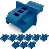 10x RJ45 Staubschutz Stecker Kappe Blindstopfen Netzwerk Dose Schutz Buchse LAN - blau