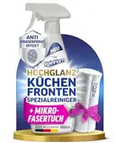 REINHORN Fettlöser für Küchen - Spezial Reiniger für Hochglanz Küchenfronten spart viel Zeit durch anschließende Versiegelung der Küchenfront - Entfetter für Küche - Küchenfronten Reiniger