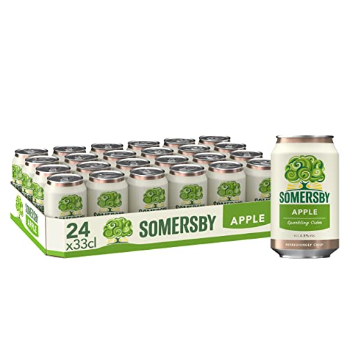 Somersby Apple Cider 0,33 l Dose| 24 Dosen fruchtiger Apfel Cider mit 4,5 % Vol. ohne künstliche Farb-und Aromastoffe (24 x 0,33 l)