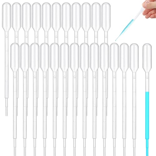 qingmeng Pipetten, 20 Stück 1ML Kunststoff Transferpipetten, Transferpetten, Pipette Kinder Plastik, Pipettenstopfen, Kunststofftropfer, Einwegpipetten, Trinkpipette, Pipettenfass, Pipettenablauf