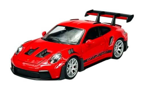 Welly Modell Auto Kompatibel mit Porsche 911 992 GT3 RS Coupe Rot ca 1:24 1/24 Metall Automodell Die Cast Neu im Karton