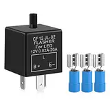 Gebildet Blinkrelais 3PIN Blinker Relais für LED Blinker Elektronische Einstellbare Blinkerrelais 12V 0.1 Watt-150 Watt für Fahrzeug Auto Motorräder