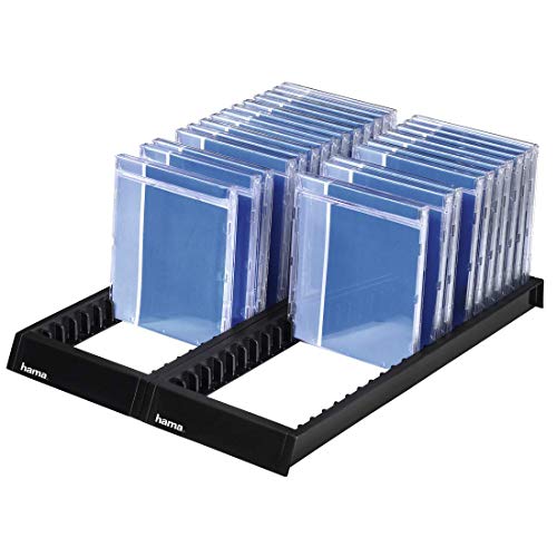 Hama CD Ständer Archivierungssystem (für 44 CD-Leerhüllen, CD Rack zur Aufbewahrung, Organizer rutschfest) schwarz, 48000, 44 CDs