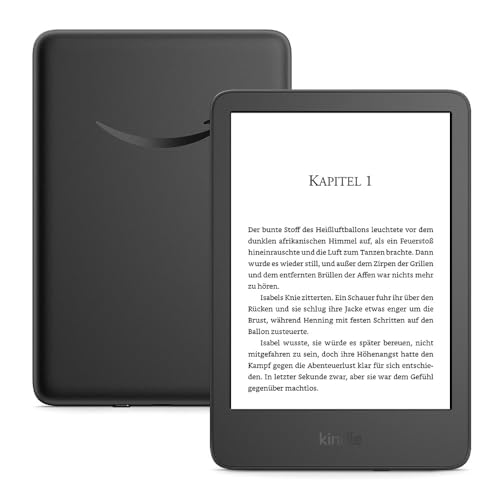 Der neue Amazon Kindle (16 GB) – Der leichteste und kompakteste Kindle, mit blendfreiem Bildschirm, schnellerem Umblättern, anpassbarem Frontlicht und langer Akkulaufzeit – mit Werbung – schwarz