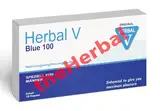 Herbal V+ Blue 100 - Blaue Pillen für erwachsene Männer - Extra stark & hochdosiert mit Soforteffekt - 10 Stück im Blister