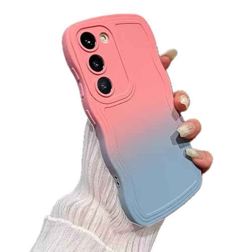 Rnrieyta Miagon Gradient Aesthetic Welle Hülle für Samsung Galaxy S20 FE,Süßes Curly Handyhülle Frauen Mädchen Lockige Rahmenform Design Silikon TPU Bumper Schutzhülle