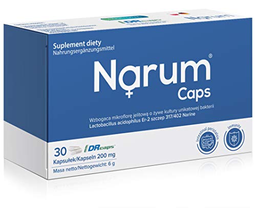 Probiotikum Narine Narimax Bio Kulturen Komplex | 30 Vegan Magensaftresistente Kapseln 200 mg | Hochdosierte Bakterienstamm von Lactobacillus Acidophilus | Für die Verdauungs und Darmgesundheit