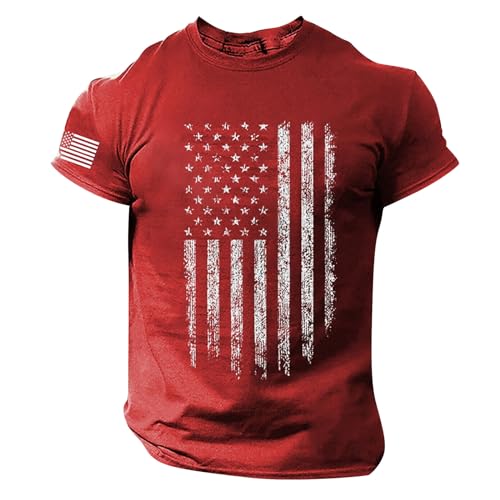 T Shirt Herren Usa Flaggen Druck T Shirts Kurzarm Männer Lustige T Shirts Slim Fit Muskelshirts Kompressionsshirt Rundhalsausschnitt Sport Shirt Tactical Shirts Laufshirt