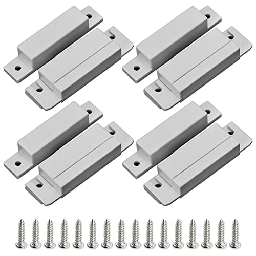 GUUZI 4 Sets MC-31B Weiß Oberflächenmontage Wired NC-NO Türkontaktsensor Alarm Magnetischer Reedschalter