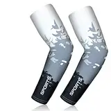 flintronic Arm Sleeves,Unisex Wärmer UV-Schutz Ärmel UPF 50, Rutschfest Kühlung Armlinge Feuchtigkeitsableitende zum Bedecken der Arme für Laufen, Reiten, Golf, Basketball (L)