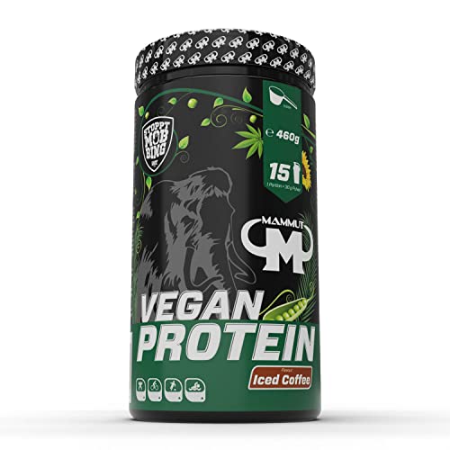 Mammut Nutrition - Vegan Protein - Iced Coffee - 460 g Dose - Proteinpulver aus rein pflanzlichen Proteinquellen mit Iced Coffeegeschmack