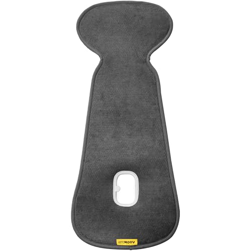 AeroMoov - Baby Sitzauflage Air Layer - Einlage Für Autositz oder Kinderwagen - Gruppe B - Antischwitz Sommerbezug - Bio-Baumwolle - Anthracite