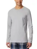 Schiesser Herren Schlafshirt Kurzarm Rundhals Bio-Baumwolle-Mix + Relax Pyjamaoberteil, grau-Mel_182180, 54