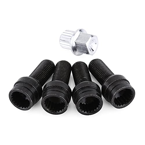 locking wheel nut set m14 wheel bolt 4 Pcs M14*1.5mm Locking Wheel Nut Set, Steel Car Set Lock Lug With Security Nuts Kit Accessories Tire Anti Theft Screw