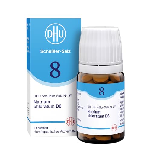 DHU Schüßler-Salz Nr. 8 Natrium chloratum D6 – Das Mineralsalz des Flüssigkeitshaushalts – das Original – umweltfreundlich im Arzneiglas, 80 St. Tabletten