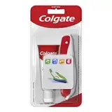 Colgate Total Reise-Set für die Zahnbürste, weich, mit Zahnpasta von Colgate, insgesamt 20 ml, kompakte Größe, enthält Fluor, schützt empfindliche Zähne