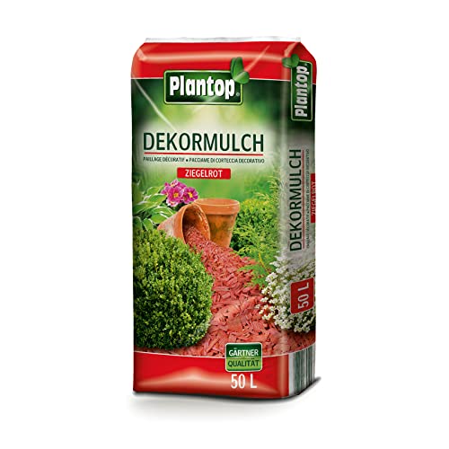 Rindenmulch Dekor Mulch 50L ziegelrot Garten Deko-Mulch rot 50 Liter Dekormulch